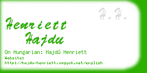 henriett hajdu business card