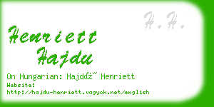 henriett hajdu business card
